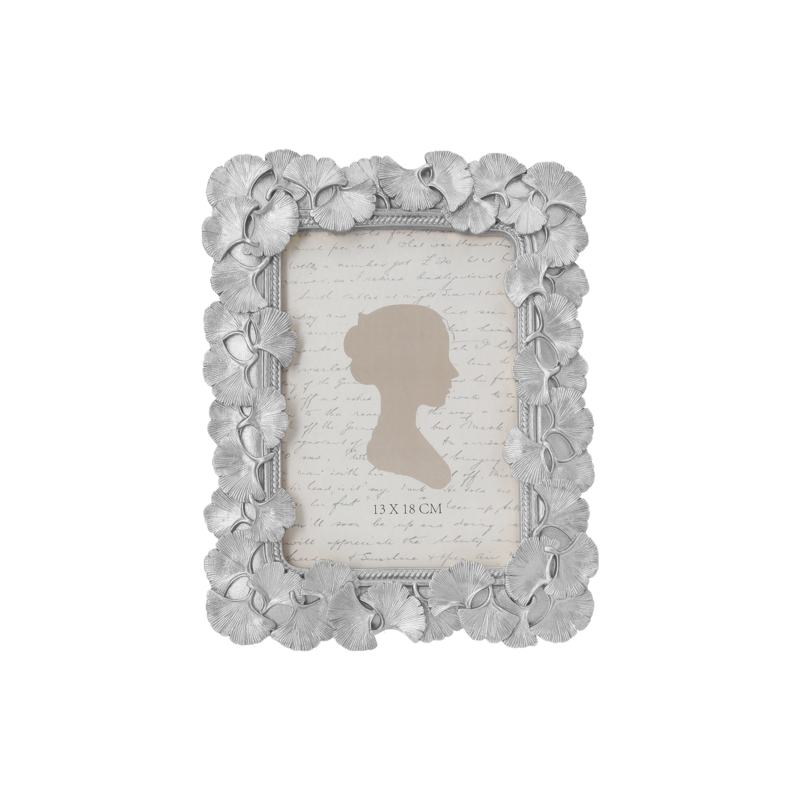 Silver gray resin photo frame 27.5x32 cm