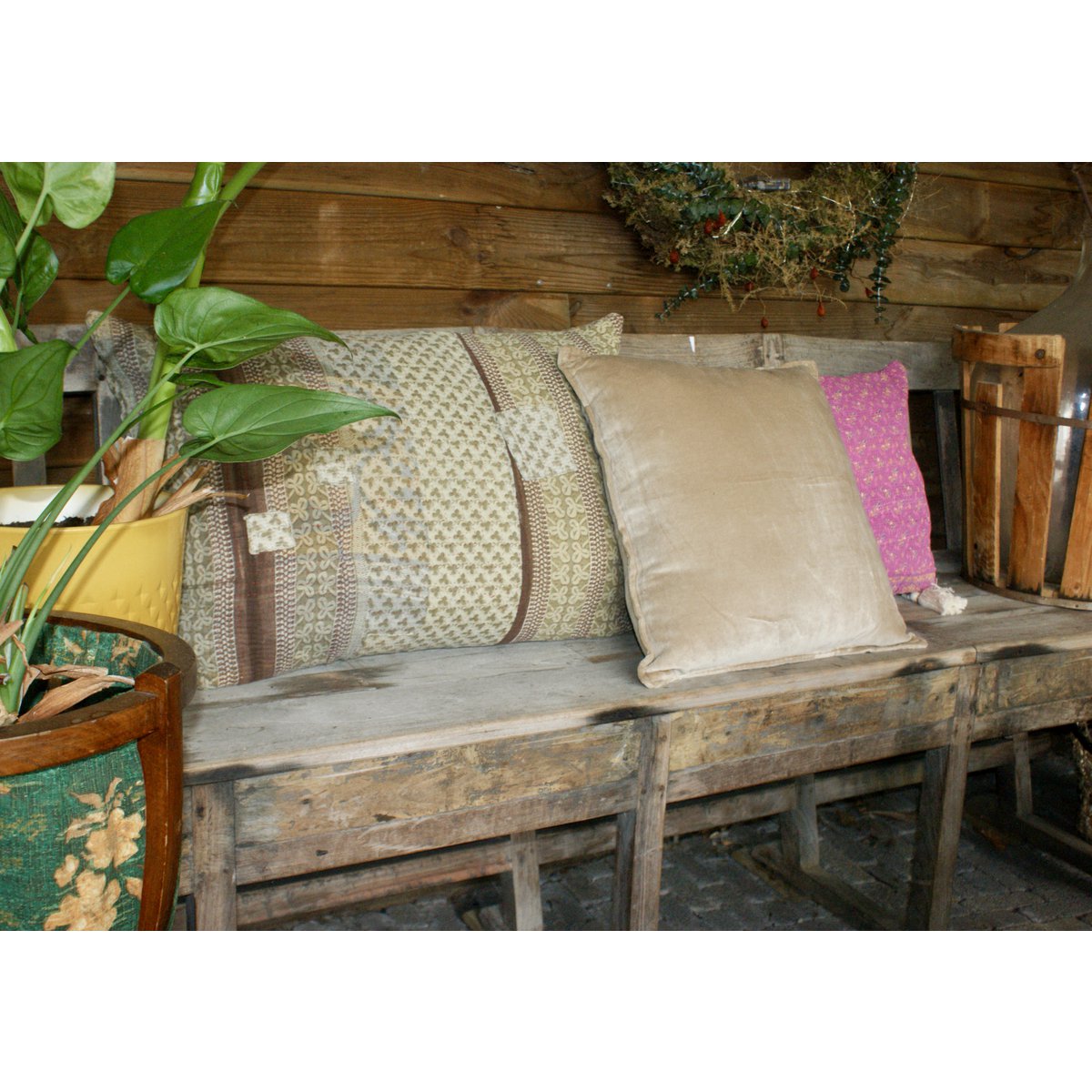 Cushion Cover Vintage Kantha 40x60 cm pink