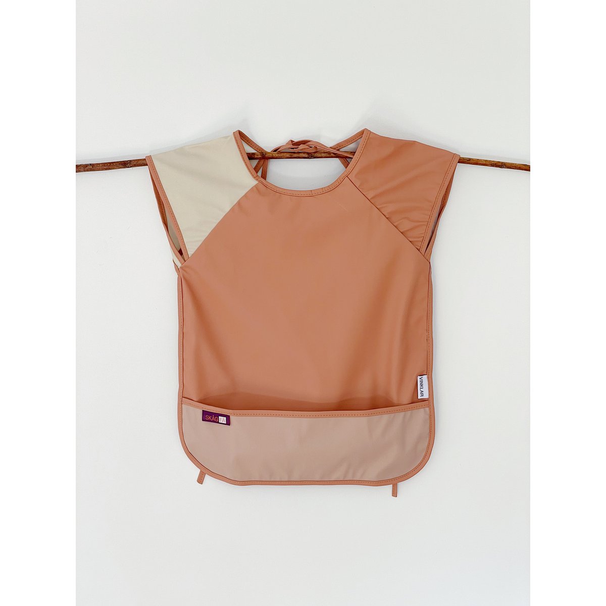 Vinklar Tablier Premier Bébé Imperméable Nature Terre Cuite
