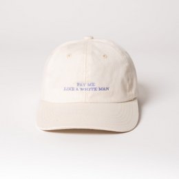 Betal mig som en hvid mand Premium Dad Cap - Beige og Lavendel