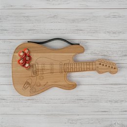 Planche à découper, planche à découper en bois en forme de guitare