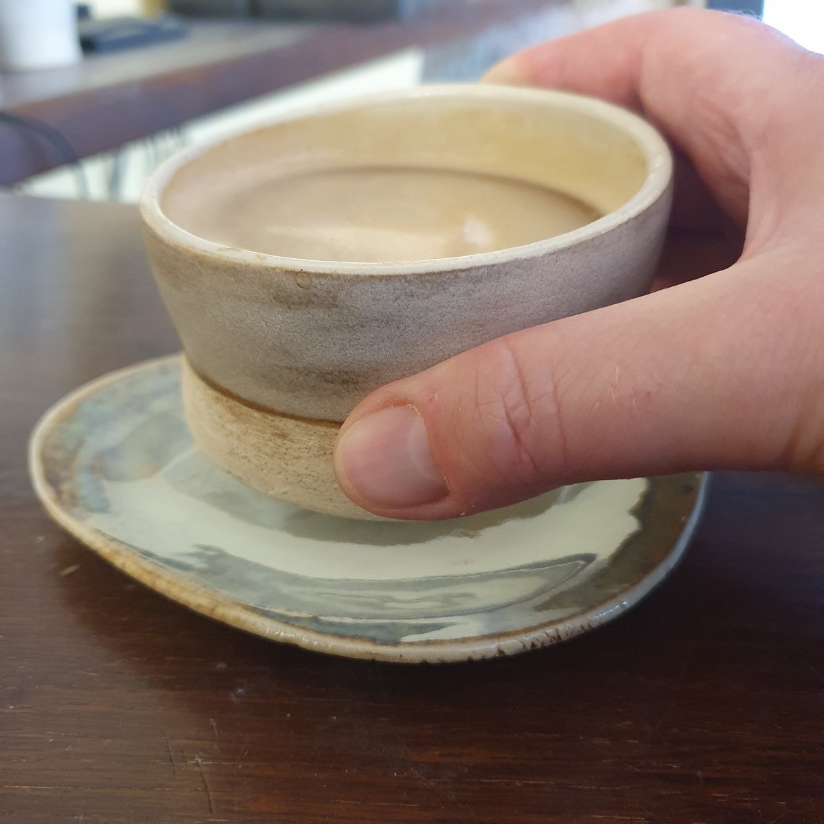 Coaster kaffekrus, individuelt, unikt, håndlavet, tåler opvaskemaskine/mikrobølgeovn Kopi 1
