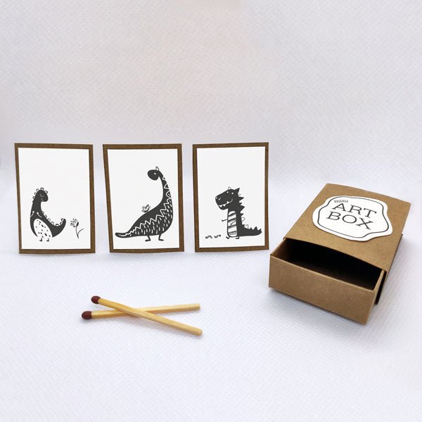 DIY Mini Art - Dinosaurier (4 Stück)