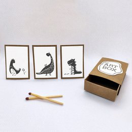 DIY Mini Art - Dinosaurier (4 Stück)