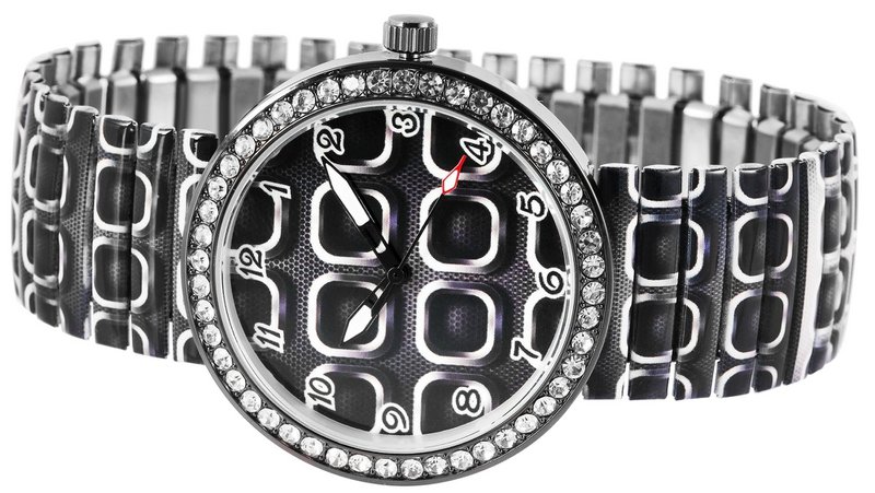 Reloj de mujer Excellanc con correa de acero inoxidable.