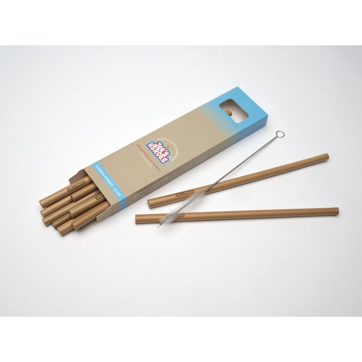 Bamboo Straws 10 pieces 21 cm