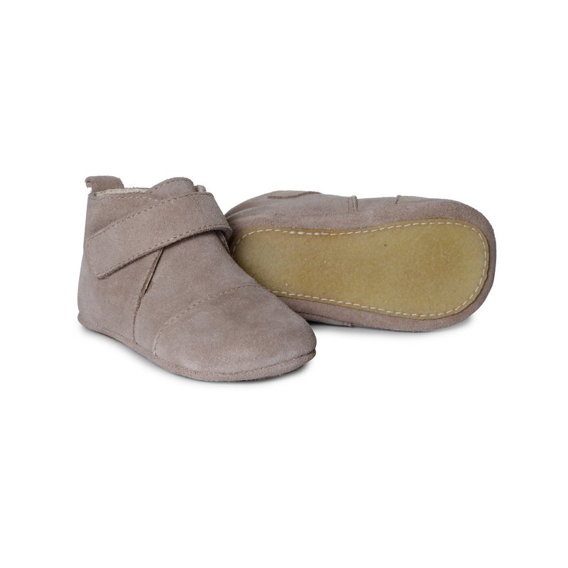 Klassische Wildlederstiefel - Taupe