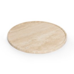 Travertinbakke rund med kant 45cm