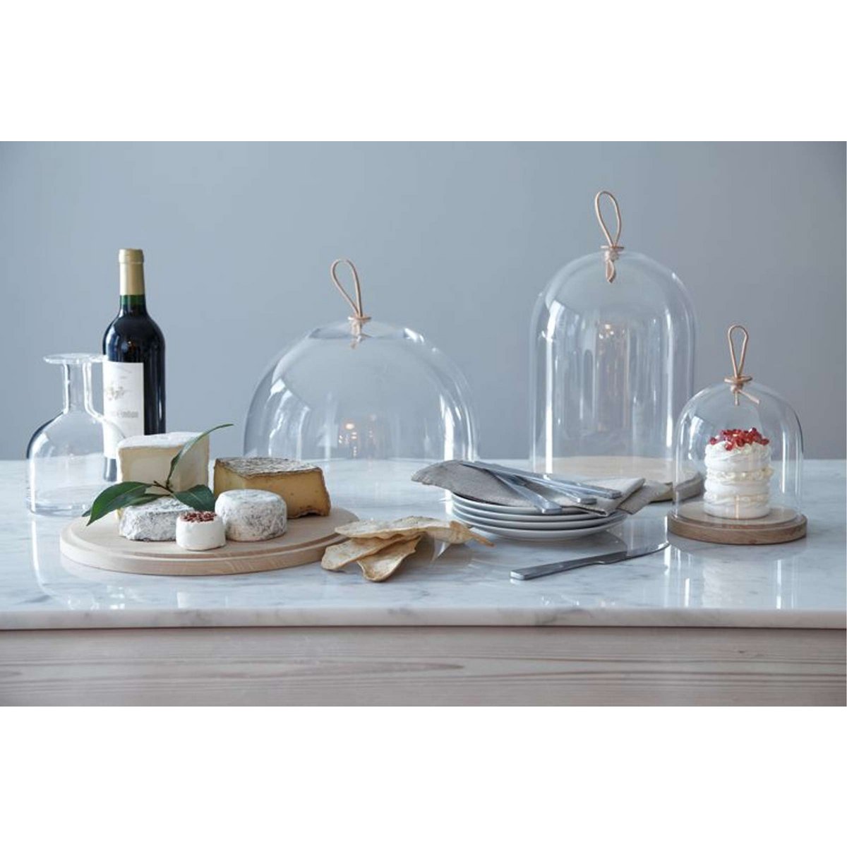 L.S.A. - Ivalo Serving plateau with bell jar 15 cm - Transparent
