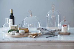 L.S.A. - Plateau de service ivalo avec borne 15 cm - transparent