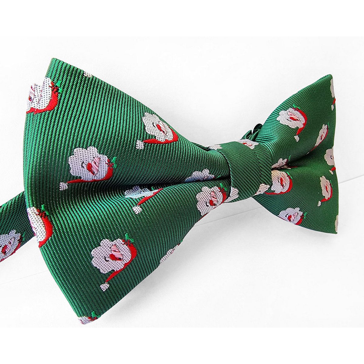 Bowtie - Green with Santa's face