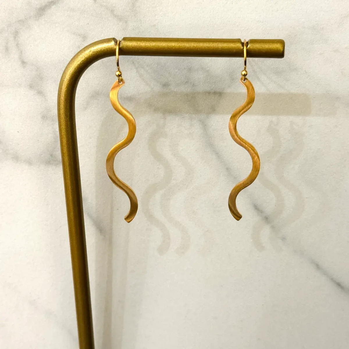 Curly Stainless Steel Earrings 