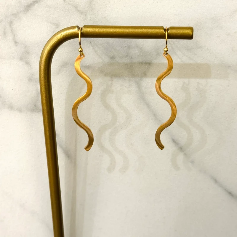 Curly Stainless Steel Earrings 