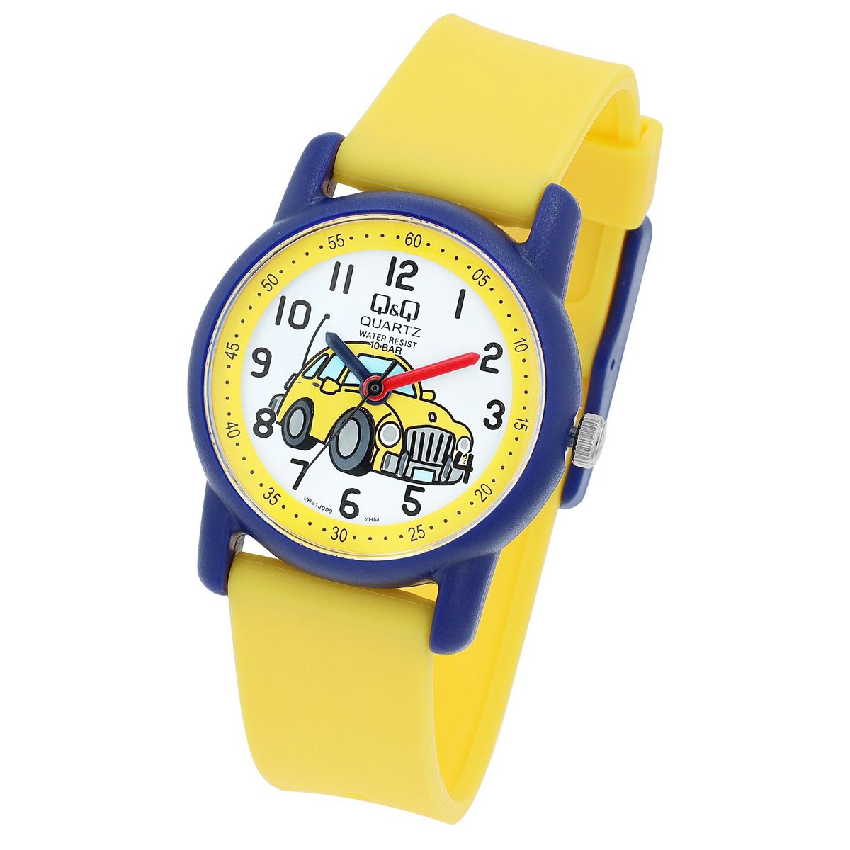 Montre pour enfants Q&Q "Car", bracelet en résine, 10 ATM