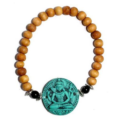 Bracelet Sandalwood Turquoise Shiva Nat