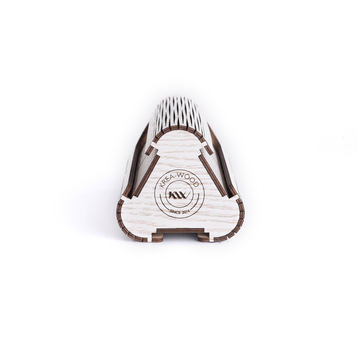 Krea-Wood handgemaakte koffiecapsulehouder voor Nespresso-compatibele capsules, in vintage witte kleur