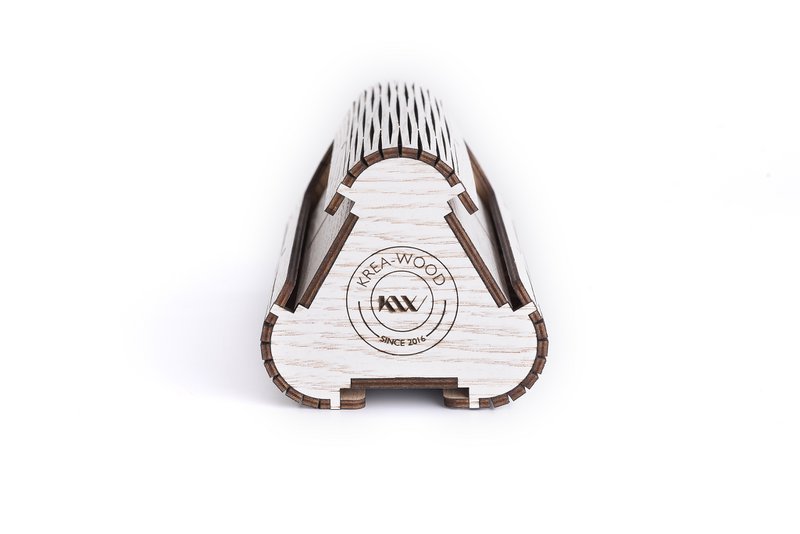 Krea-Wood handmade coffee capsule holder for Nespresso compatible capsules, in vintage white colour