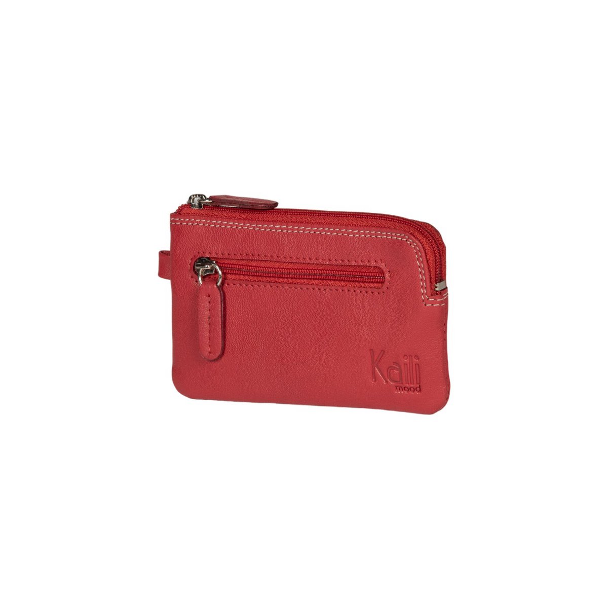 K10218VB | Llavero/Monedero en Piel Verdadera Col.Rojo. Accesorios Cremallera Níquel Pulido. Dimensiones: 12 x 7 x 0,5 cm. Embalaje: Fondo rígido/tapa Caja de regalo
