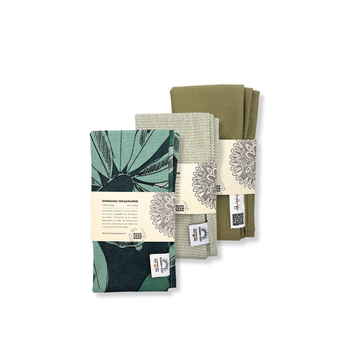 Mystery Box - Furoshiki Doorgeef Inpakpapier - Size S - Groen