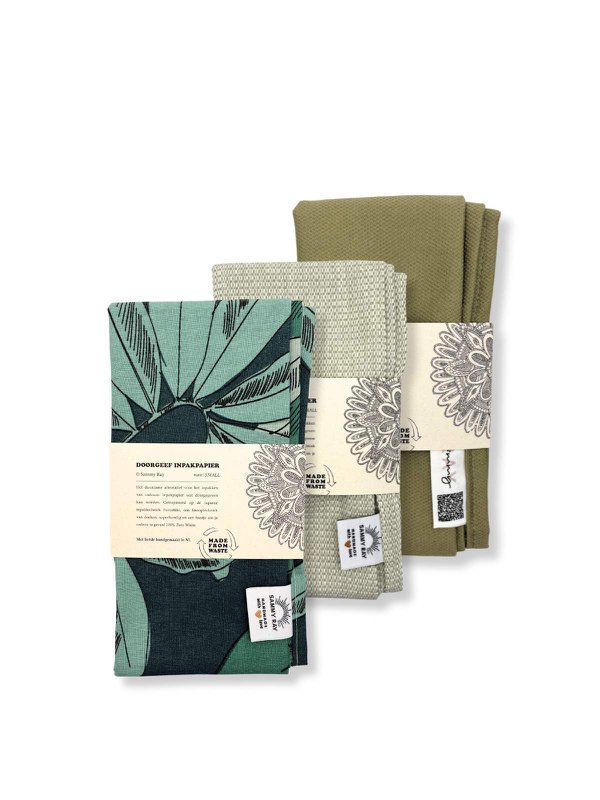 Caja Misteriosa - Papel de Regalo Furoshiki Pass - Talla S - Verde