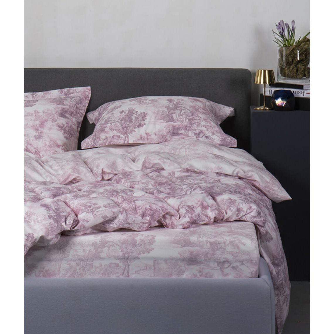 Satijnen beddengoedset Toile Mouve