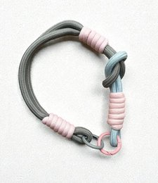Keychain - Cell Phone Strap - Pink Gray MESSE