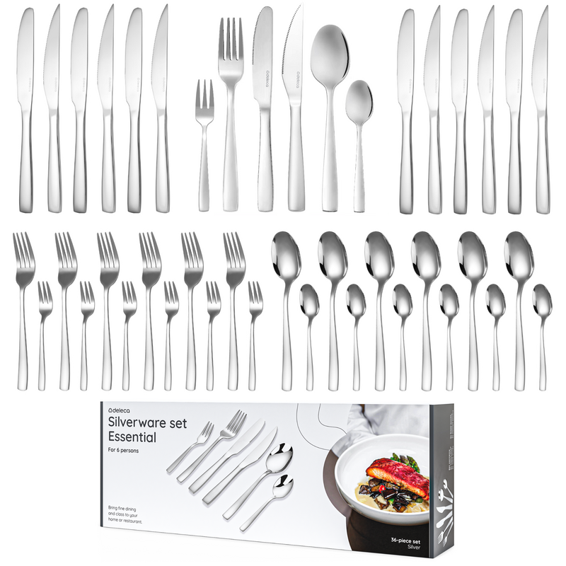 Besteckset Essential – 6 Personen / Silber 18,0 Edelstahl