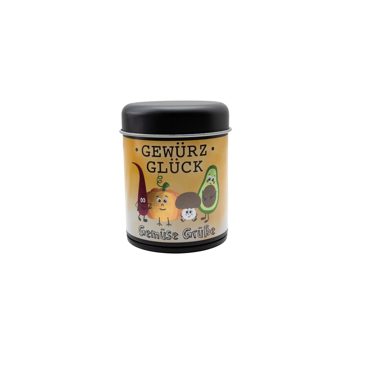 Gewürz-Glück Winter Edition Spice yourself up happy gift box - set of 4 spice jars with wild deer, Christmas bakery, Alibaba & Aladin as well as vegetable greetings spice mixture