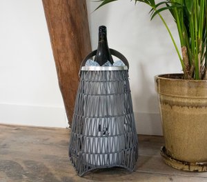 Le Zen Enzy Grey - Weinkühlschrank mit Lautsprecher und LED-Leuchten