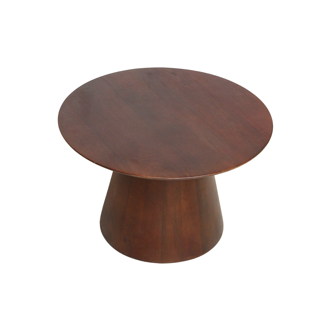 Bullnose cone bijzettafel mangohout Ø55 cm