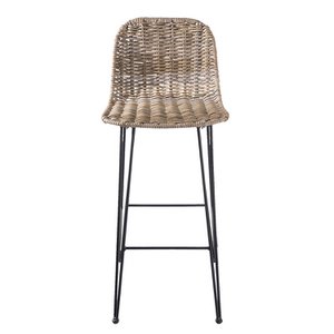 Bar stool 40x40x93 cm brown rattan stool