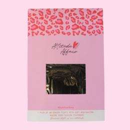 1 paar %23StatementTights RICH B*TCH ENERGY ALLEEN "Message on Tights" zwarte panty 40 DEN