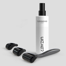 Set Dermaroller comprendente 3 testine roller e spray detergente