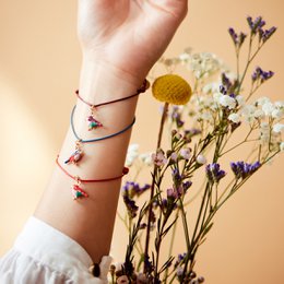 Armband Vogel Bedel Rood