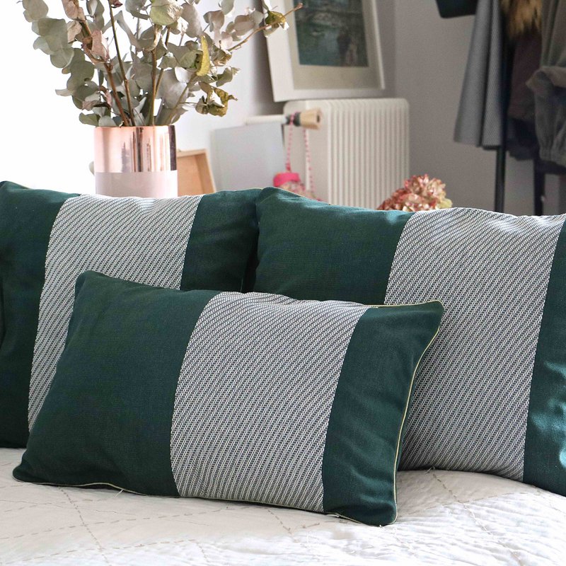 Ami Y'Sar green decorative cushion cover