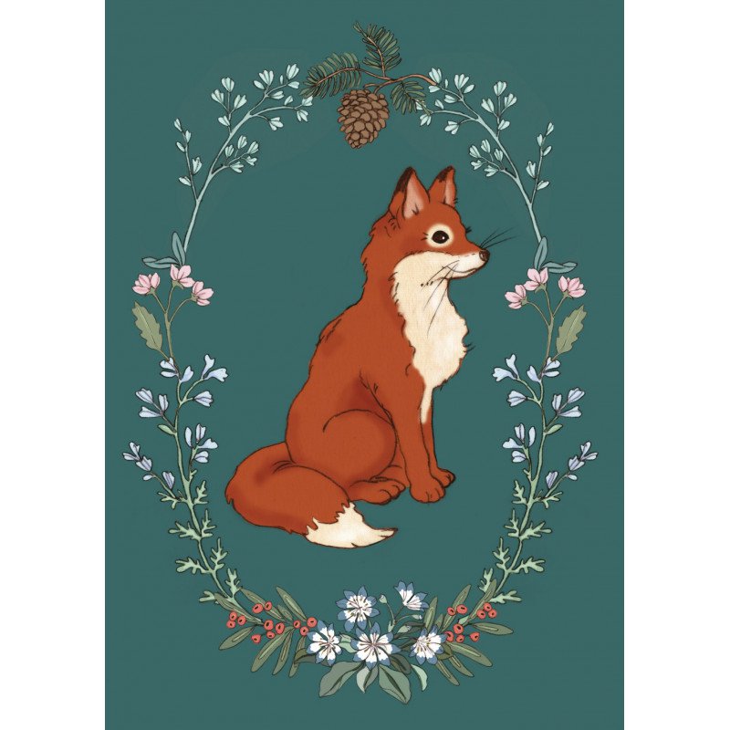 Ansichtkaart Midnight Fox