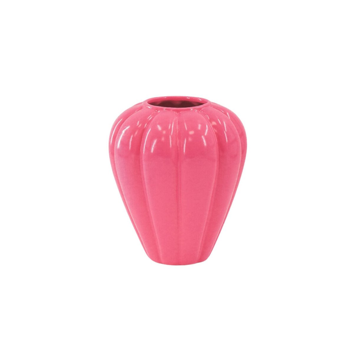 Flower Vase- Swirl Vase-Ceramic- Pink- 20x20x21,5 cm