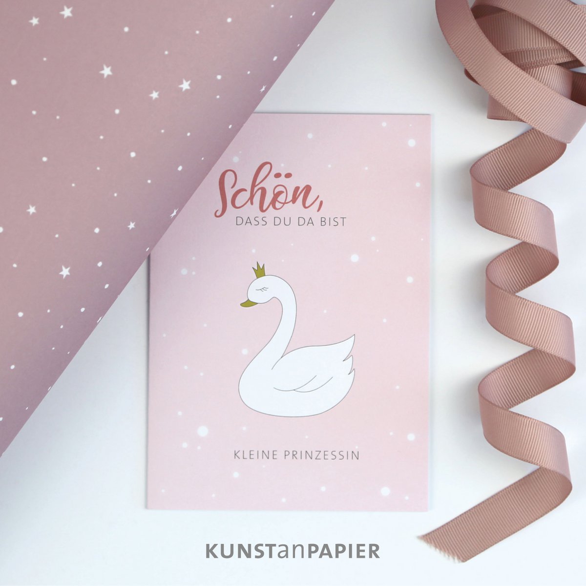 Geburtskarte Schwan Svea