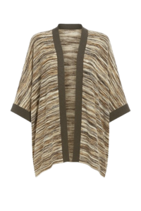Open Front Print Cardigan by Conquista Fashion