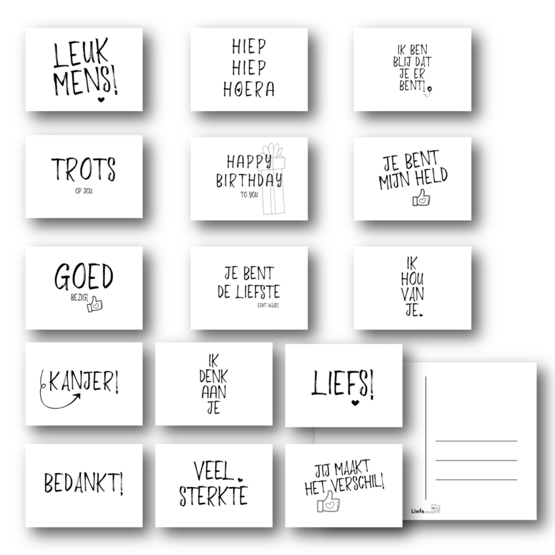 Jeu de cartes postales | 30 cartes (2x15)