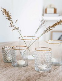 Vase with Metal Lid Gold 12.5x19cm