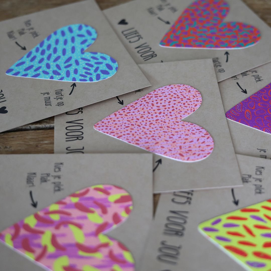 Muursticker hart *Liefs voor jou* (Wild heart)