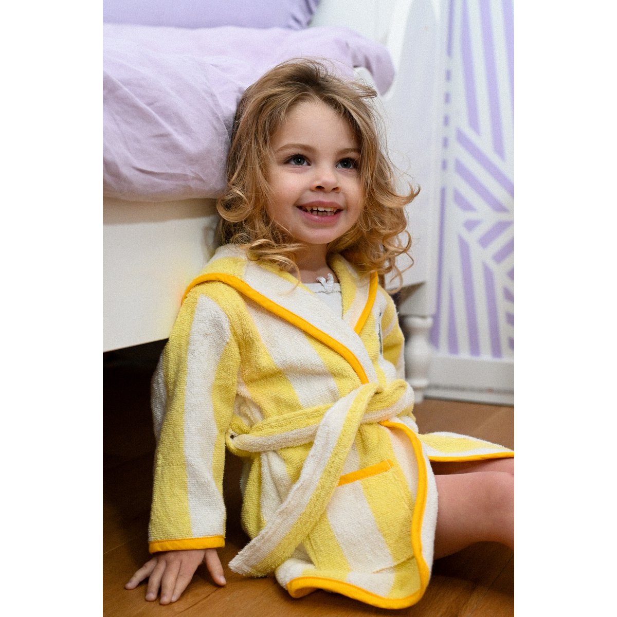 Terry Cotton Kid Bathrobe Lola Lemon