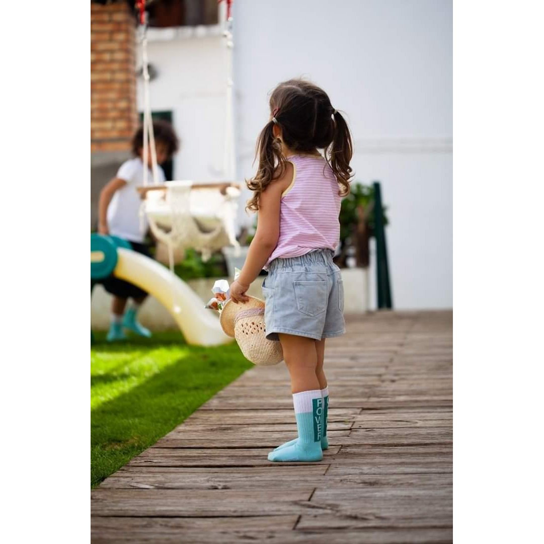 GIRL POWER BLUE SOCKS for Kids