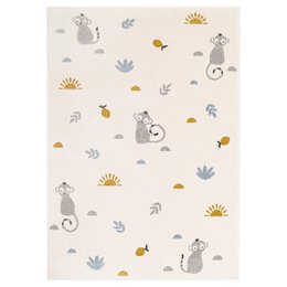 Little monkeys children's bedroom rug LITTLE WILD MONKEY HONEY M