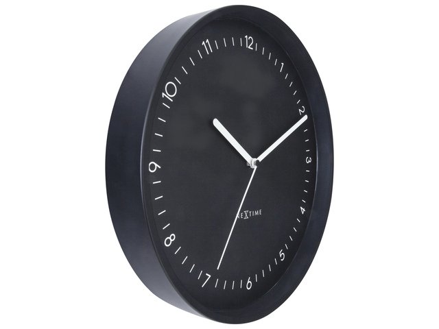 Zegar ścienny NeXtime Berlin 30 cm czarny