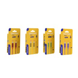 Cable de carga de silicona tipo C a tipo C de 1 metro