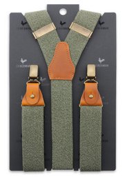 Sir Redman deluxe suspenders Denim Urban green