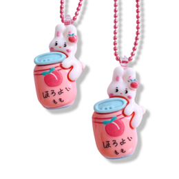 Pop Cutie Peach Juice Bunny Kinderhalskette