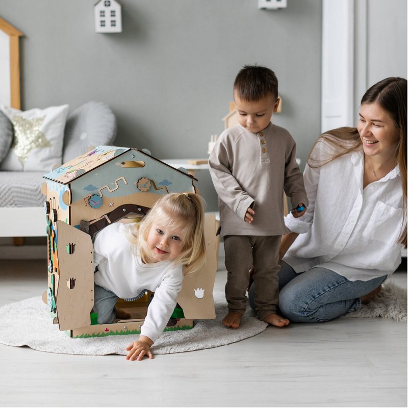 Busyboard Spielhaus DINO mit Beleuchtung